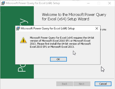 Power Query installation