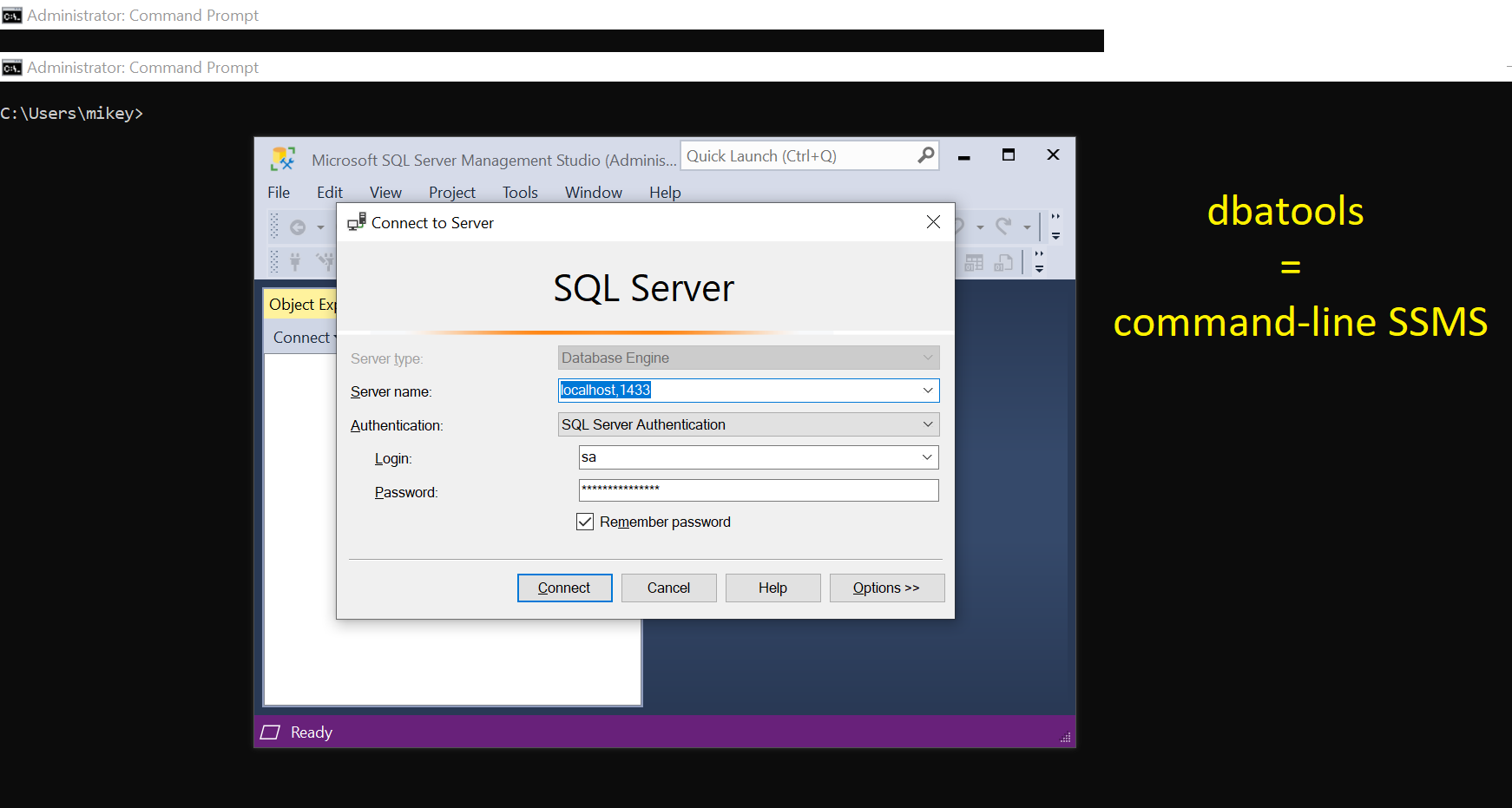dbatools.io = command-line SQL Server Management Studio
