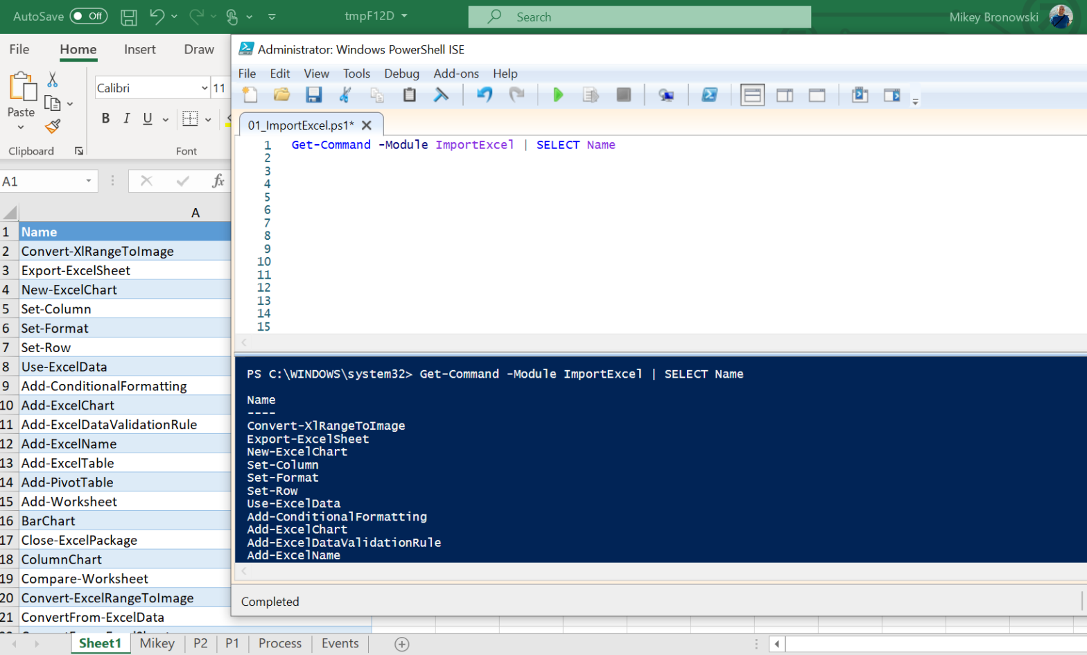 How to Excel with PowerShell (ImportExcel)?