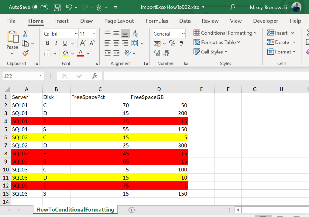 ImportExcel - Format entire row based on the multiple cells values